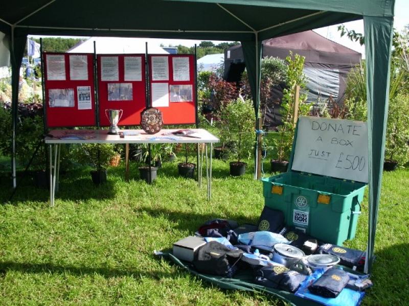 Royal Manx Agricultural Show - Showing the contents of a Shelter Box