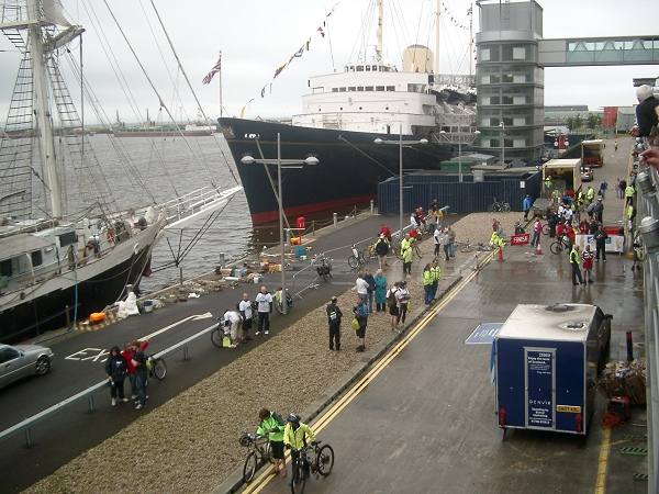 Two Capitals Cycle Run 2007 - The End at the Royal Yacht Britannia