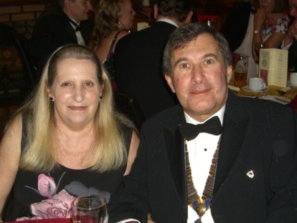 PRESIDENT'S NIGHT 2011 - Wythenshawe club president Harvey Kesler and his wife Carole.