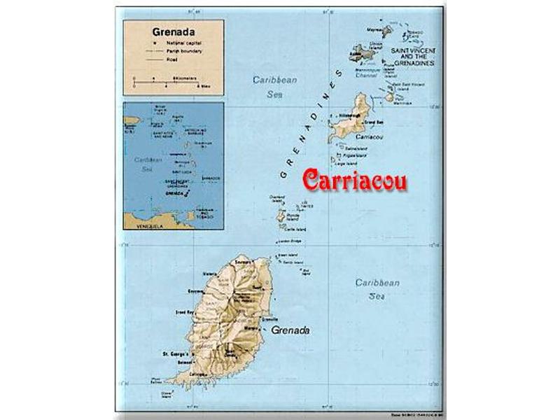 Rotary Community Corp of Carriacou - Carriacou map