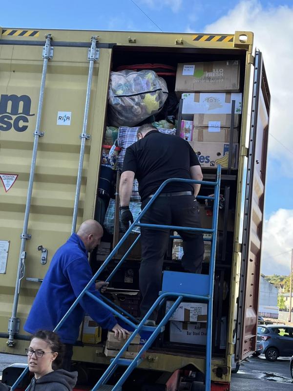 Loading the container for Malawi - 