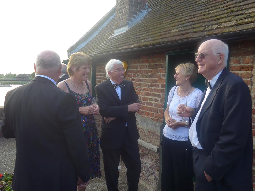 27th Charter Anniversary - A rear view of Mick Cozens with John and Alex Hodson & guests
