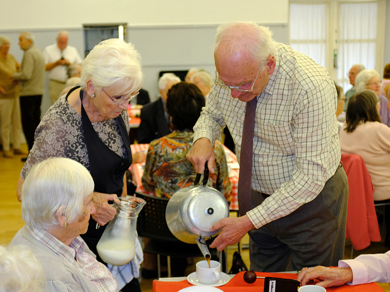 Cottingley Senior Citizens Tea Party - Rotarians helping on