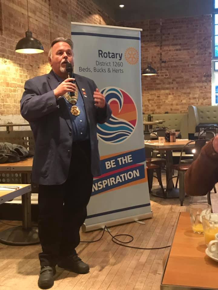 District Governor's Newsletter - February 2019 - Be the Inspiration - a talk from visiting DG Dave Ford at Hitchin Tilehouse