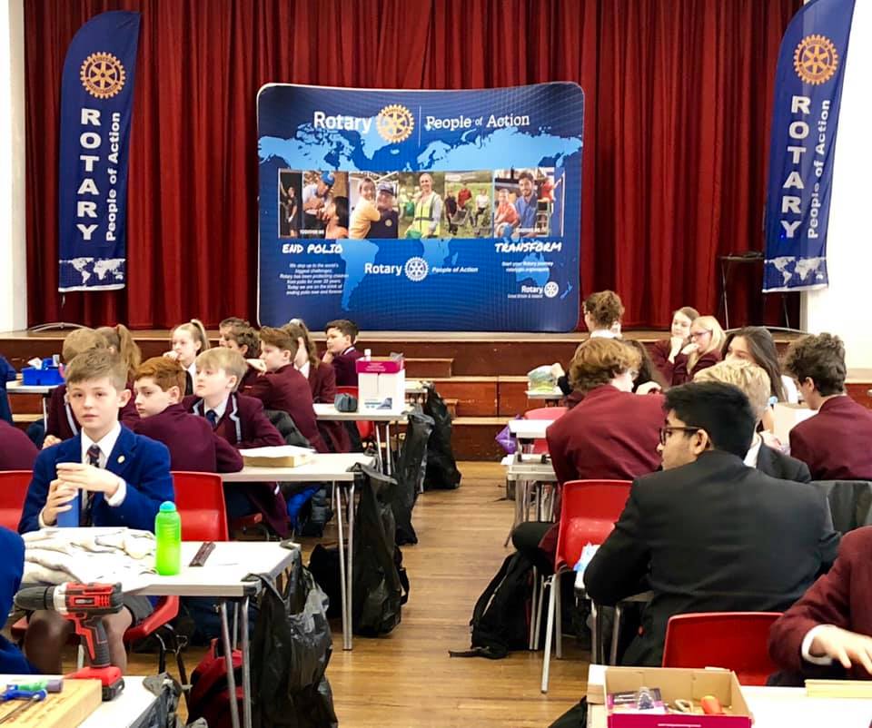 District Governor's Newsletter - March 2019 - Pupils hard at work on this year’s Technology Tournament task
