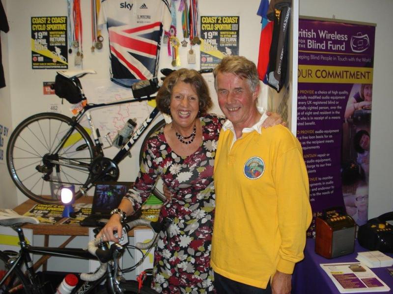 District 1120 Conference - Coast 2 Coast Sportive - Our Hilary - supporting Robert after her ride!