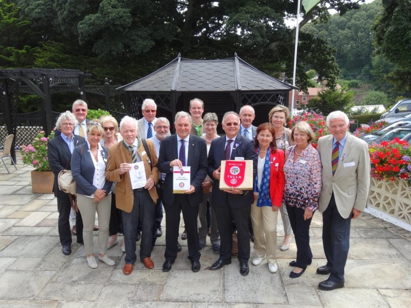 Visit of the Rotary Clubs of Chard, Rotherham, Tulln, & Dingolfing-Landau (20 July 2016) - RC Tulln & RC Dingolfing-Landau with President Brian Acton