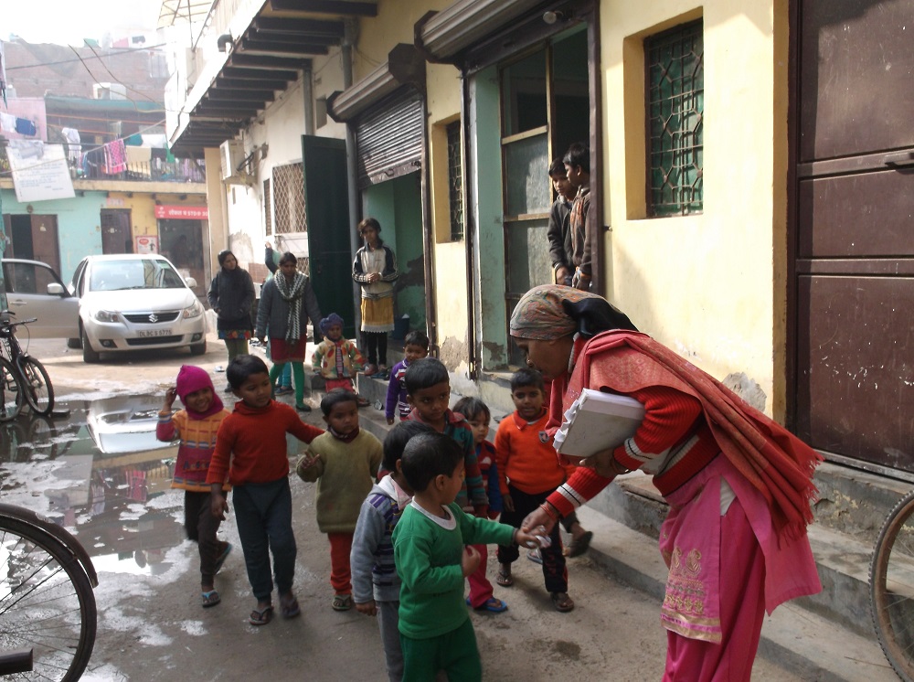 January 2017 Amritsar National Immunisation Day - Going around the streets giving drops