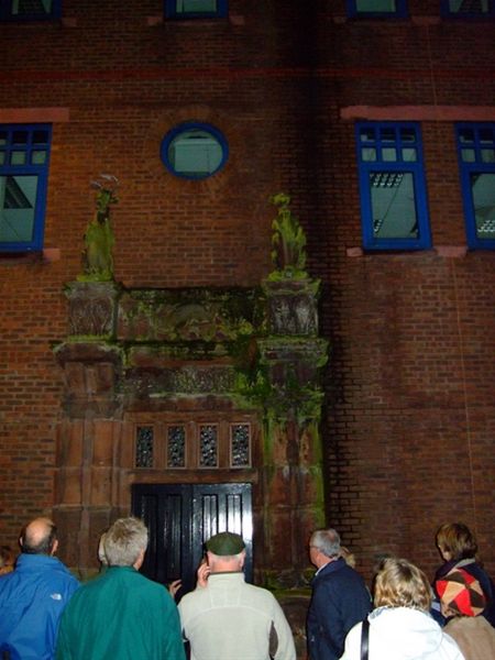 Historical walk round Stockport - I am sure this was the entrance to a pub, says Richard. Was it the Dog & Dragon?