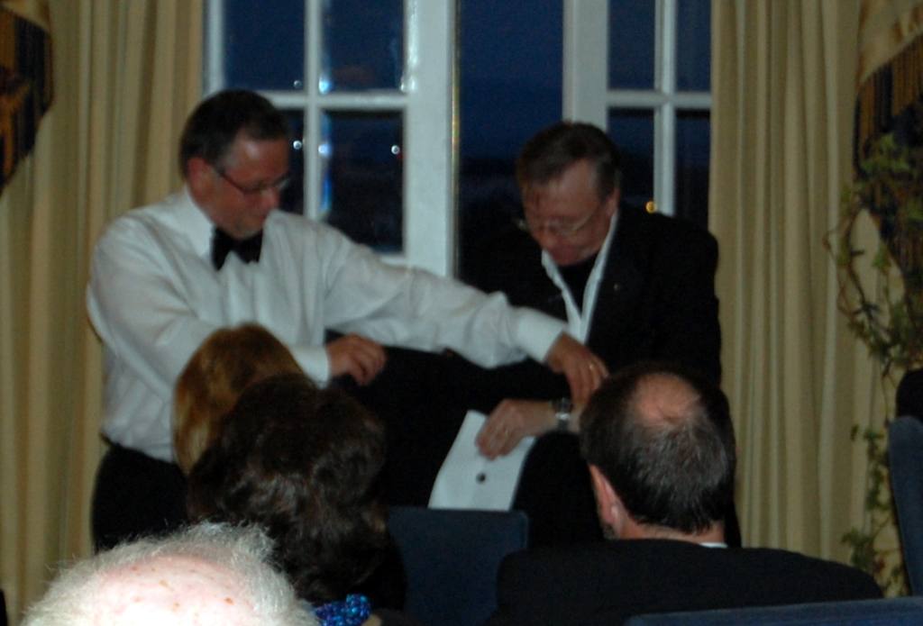 2008 Charter Dinner - Donald gets up to tricks with Dusty Miller