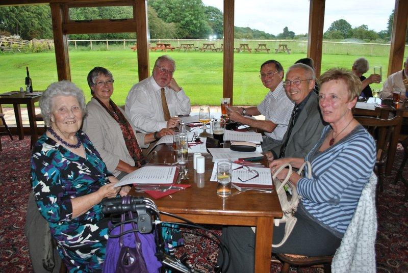 Club Handover at the Temeside Inn near Tenbury - Pam, Vi, Kevin, Steve, Colin and Sylvia  