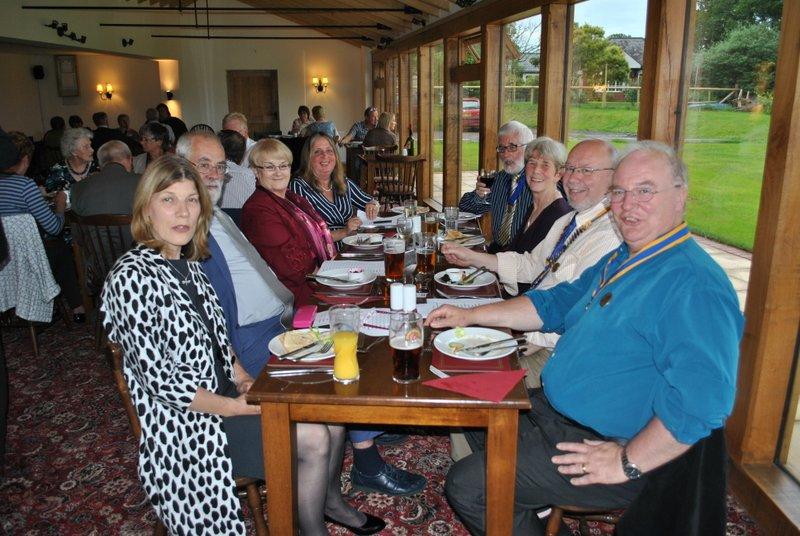 Club Handover at the Temeside Inn near Tenbury - Sylvie, Clive, Margaret, Chris, Brian, Joan, Norman, Paul  