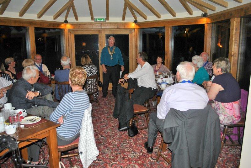 Club Handover at the Temeside Inn near Tenbury - Paul makes his inaugural speech