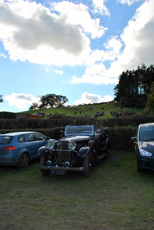 Car Rally parking for the VSCC near Whitton - Hill climb in background 2