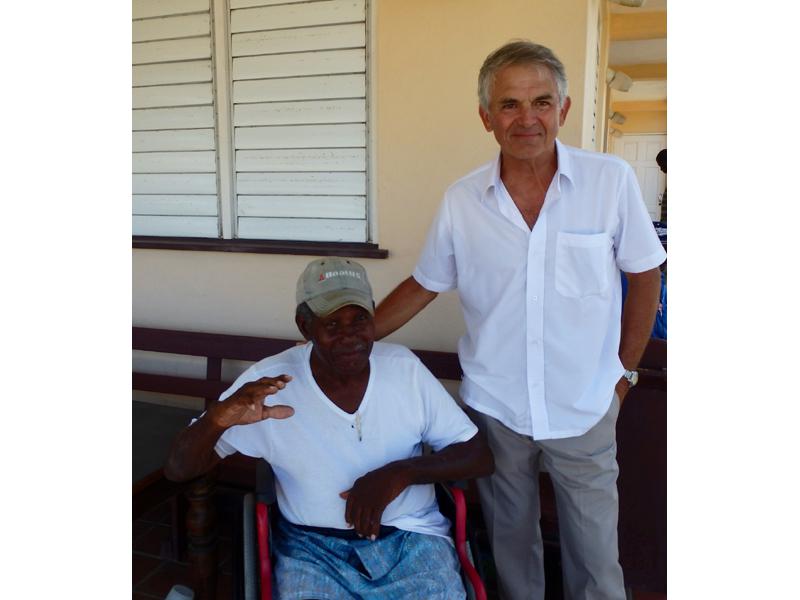 Rotary Community Corp of Carriacou - Dale Worthington at Top Hill Care Home with resident