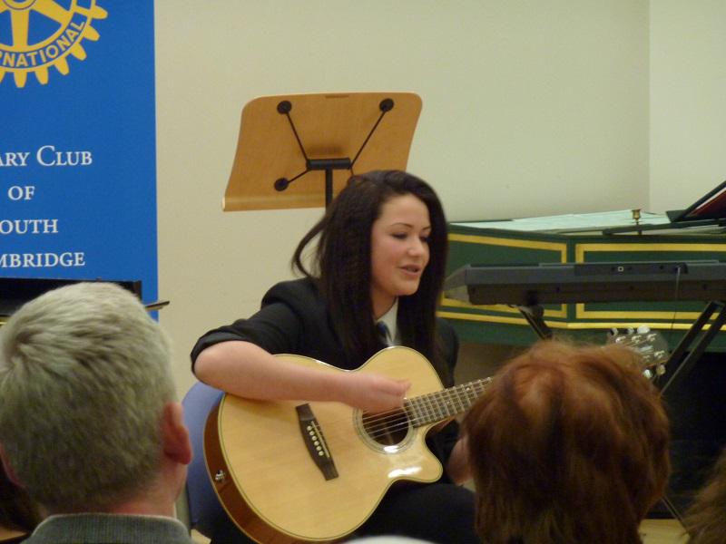 Mar 2014 District 1080  Young Musician Competition, the Leys School - Diana sings her own 'Days gone by'(Wisbech)