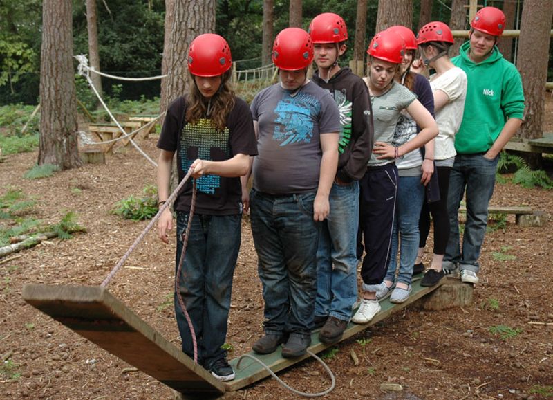 RYLA Courses Summer 2011 - A Low Ropes exercise on the August RYLA course organised by Rotary Wessex
