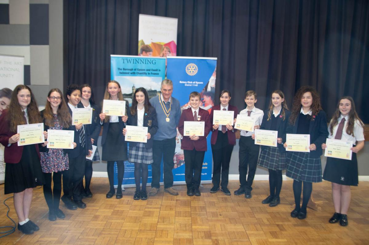 French Speaking Competition - With Steve Sharkey, President Epsom Rotary
