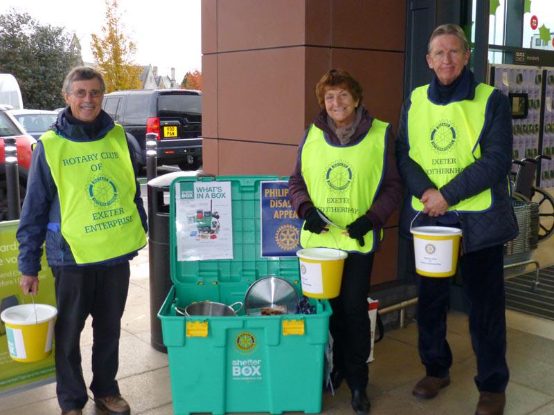 Rotary in Exeter - Collecting in Exeter for ShelterBox