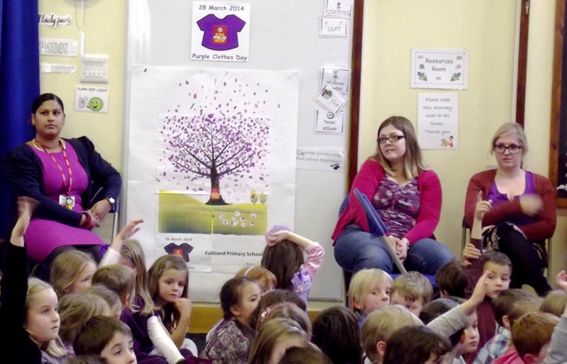 Falkland Primary School - Purple Clothes Day - 