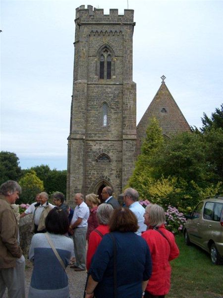 Fellowship evening with guided tour at Fairlight Church and Cemetry led by Rotarian Brion Purdey. - 