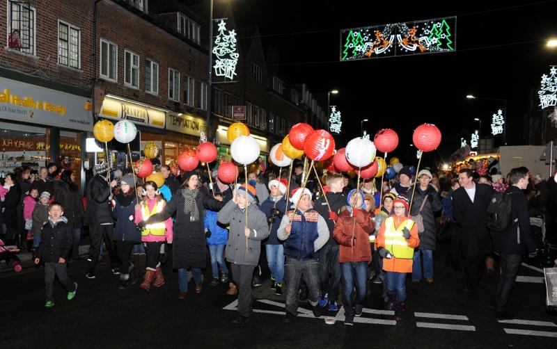 Beaconsfield's Annual Festival of Lights - Children from local schools and other organisations parade with lanterns through the town at the Beaconsfield Festival of Lights
