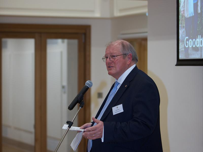 Good Companions Club Opening - Jurat Jerry Ramsden addresses the guests