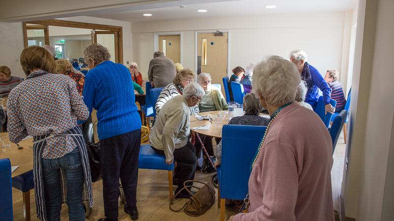 The New Club in action - Feb 2016 - Ah the lunchtime rush