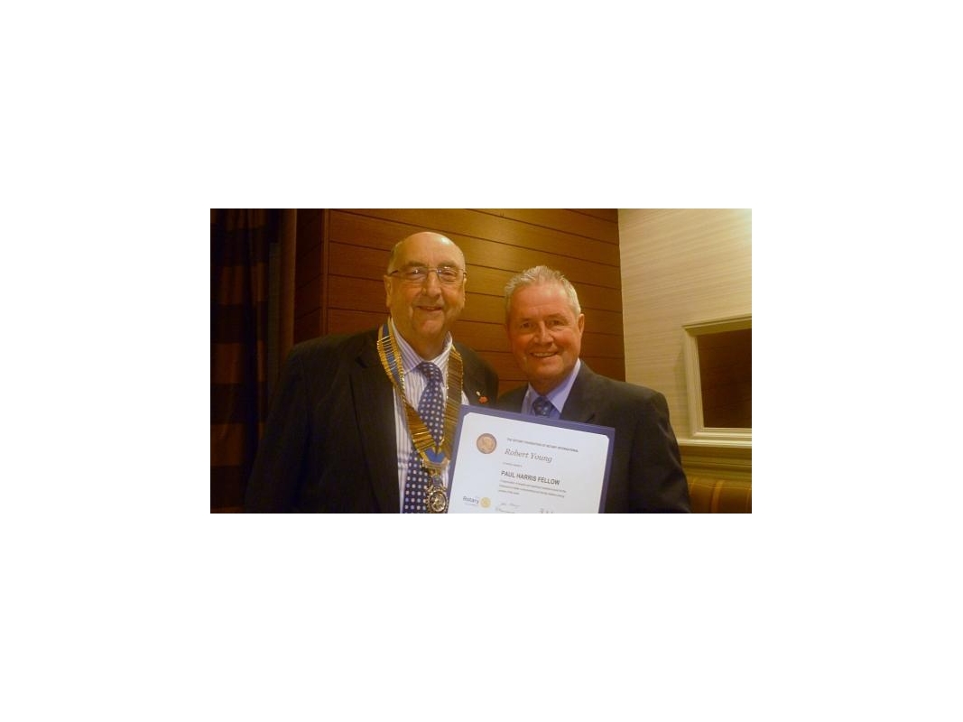 Paul Harris Fellows - George was a motivator who put everything into his volunteering in Rotary. His work with Heartstart, support of youth in the local rugby club and his support of all Rotary fundraising events was recognised through the award of a PHF.