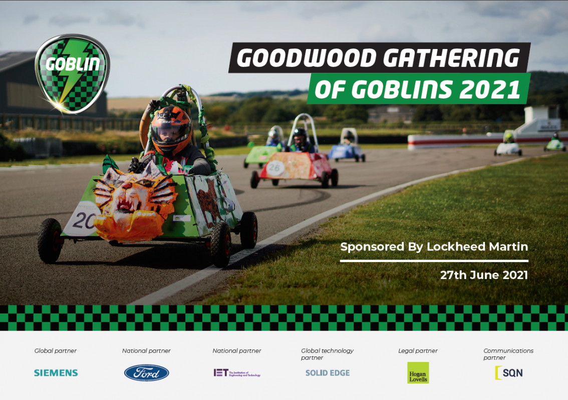 Goblin Electric Car Project -Mid Wirral support HIVE Wirral Youth Zone  - Goodwood Race in 2021 Courtesy of Greenpower Foundation
