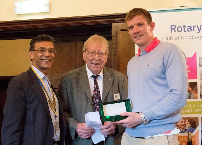 2015 Charity Golf Tournament  - collecting the Closest to the Pin award