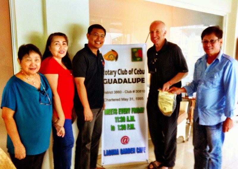 Millom Rotarians on their Travels - Bobby visits the Rotary Club of Cebu in Guadalupe on January 24th 2014