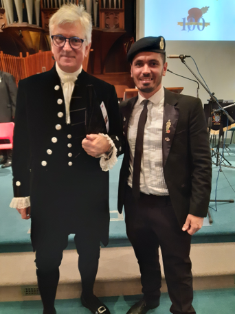 Friends of Rotary - Luis Martelo with the High Sheriff of Somerset Thomas Sheppard