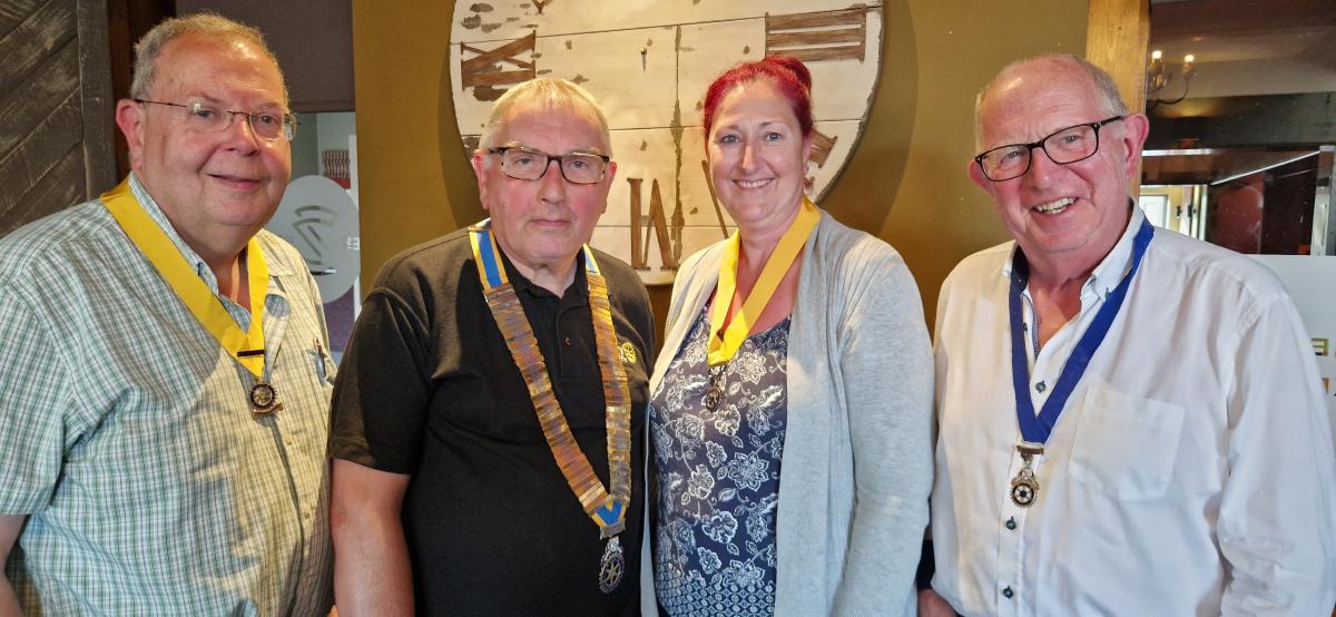 Club Handover Night 2023 - Amanda Rhead and Peter Royle our new Vice President and second Vice President together with Les And Graham