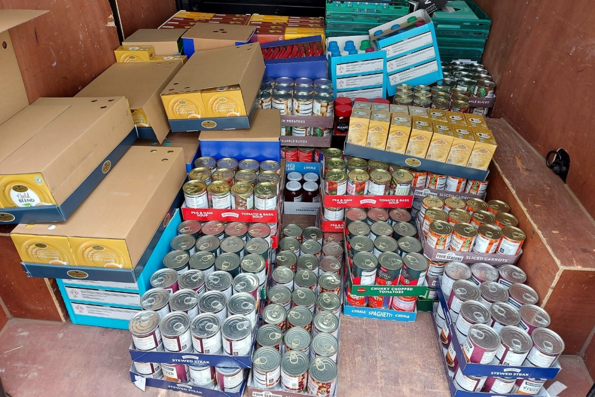 Support for Local Food Banks - A van load from Aldi