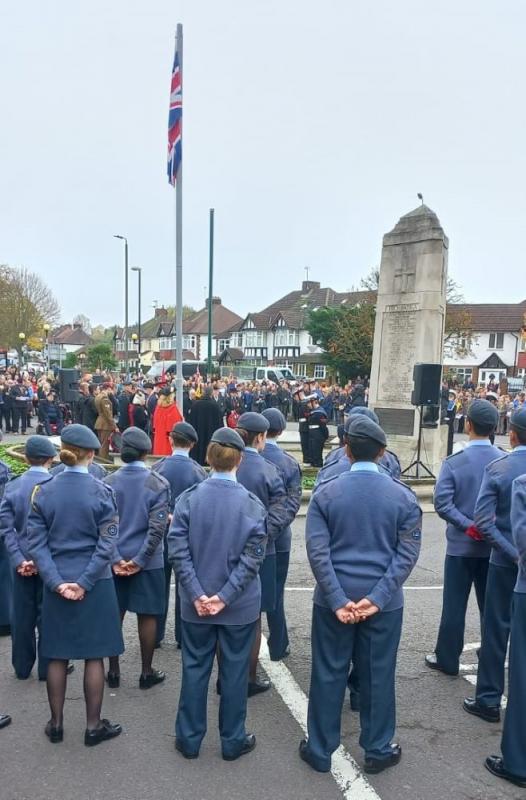 Poppy Appeal - Nov 2022 - Remembrance service at the war memorial in Beckenham