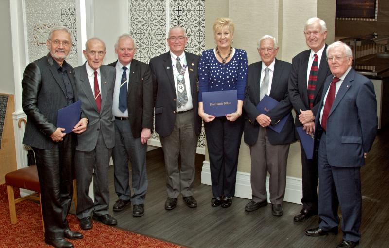 DG Visit - Members of the club who received Paul Harris Fellowships
