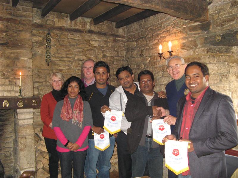 Hosting the Group Study Exchange team from Sri Lanka - Lunch at the Crown Inn