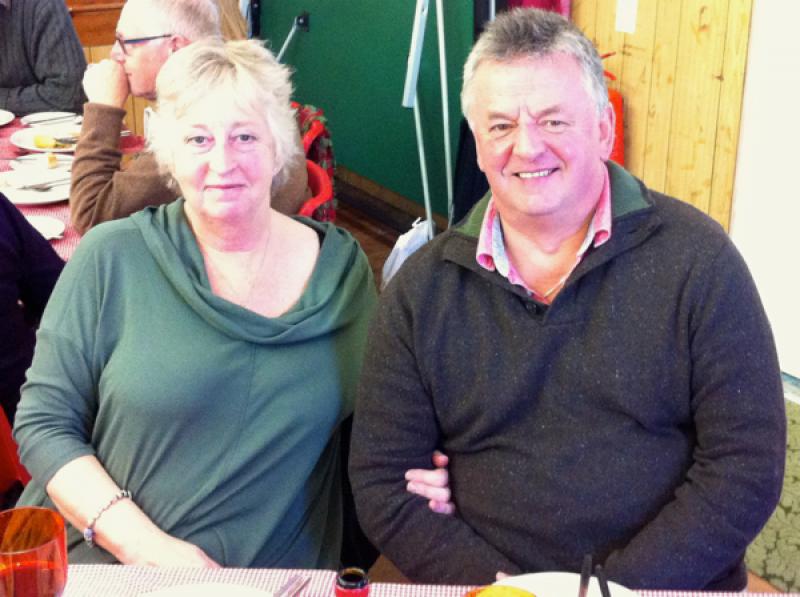 Roy Treloar's Xmas Lunch 2013 - Laurence and Debbie Osborne