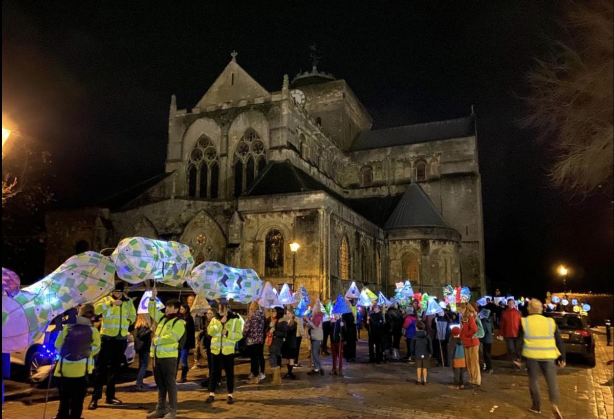 Rotary Club of Romsey Carols in Market Place CANCELLED - Marshalling at the 2019 Lantern Parade