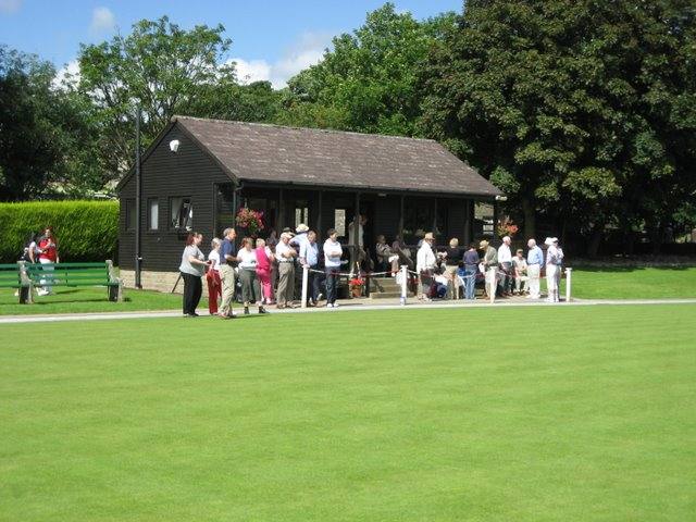 Annual Bowls Match - View of the green and clubhouse