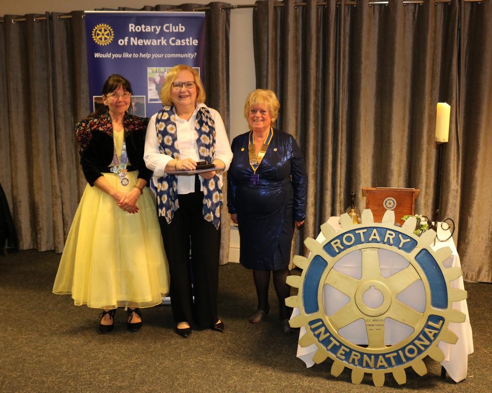 Club Charters  - Rotarian Anne Robson receives a Paul Harris Award from DG Dr Cheryle Berry