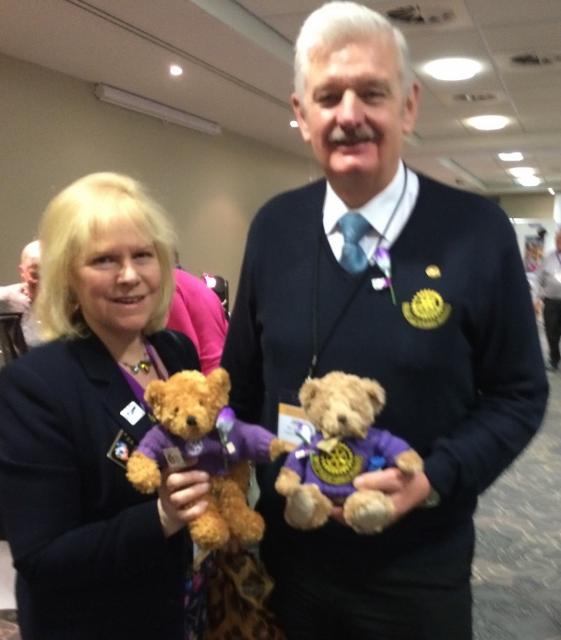 Reg the Roving Rotarian - Met RIBI President Eve Conway & her bear