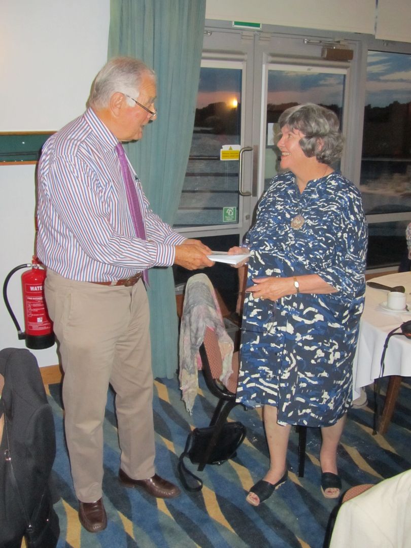 Fifth Monday Dinner - A copy of the Club's 60 year history presented by current historian to Clare Thomas