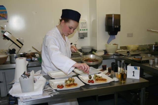 Rotary Young Chef Competition 2008 - Annie serving her dishes at District Final 2008