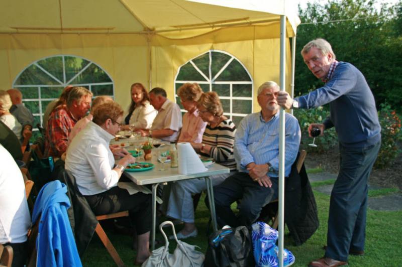 Jun 2012 Club Barbeque - Harlton (no meeting at the University Arms) - Colin with Richard and friends.