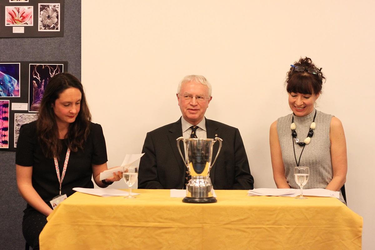 Senior Schools' Public Speaking Competition - Judges were Mrs E. Crouch-Blacker & Mrs B. Newbery with Howard Callow, President of Rotary Club of Douglas