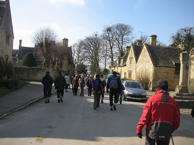 Walking weekend 2010 - Setting off from the pretty village of Stanton