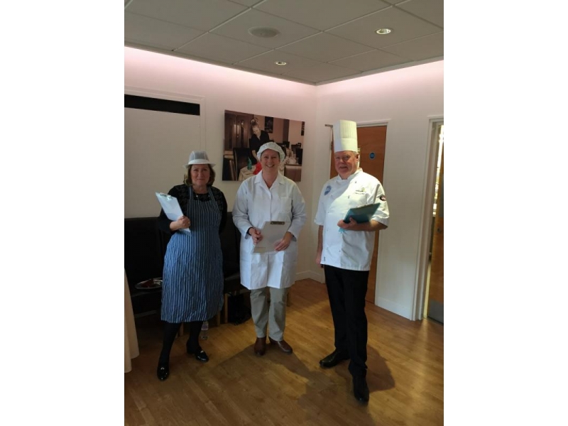 Rotary Young Chef Competition (25 November 2016) - Competition Day Friday 25 November 2016 - The Judges L-R: Anne Ewing (Board of Governors), Charlotte Jones (Environmental Health), Steven Scuffell (Craft Guild of Chefs)