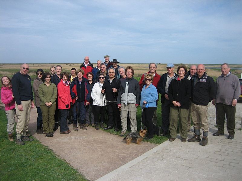 Walking weekend 2011 - The walkers set off from the visitor centre at Cley